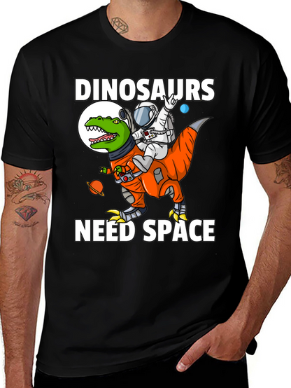 Dinosaurs Need Space T-Shirt Astronaut Riding Dino