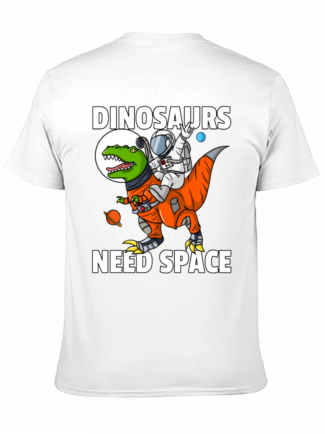 Dinosaurs Need Space T-Shirt Astronaut Riding Dino