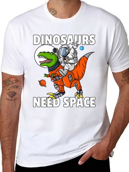 Dinosaurs Need Space T-Shirt Astronaut Riding Dino