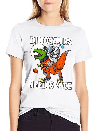 Dinosaurs Need Space T-Shirt Astronaut Riding Dino