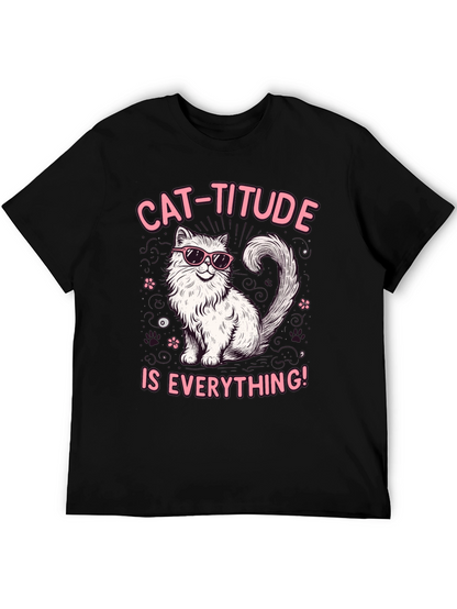 Cat-Titude T-Shirt: Everything Attitude Tee