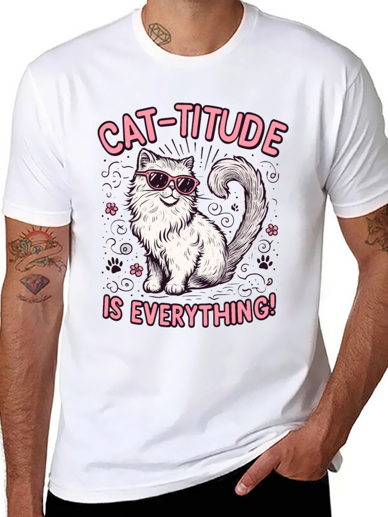 Cat-Titude T-Shirt: Everything Attitude Tee