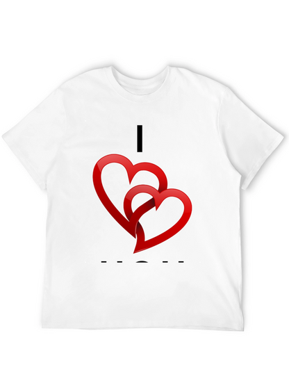 Heart Graphic Black T-Shirt - Valentines Day Ready