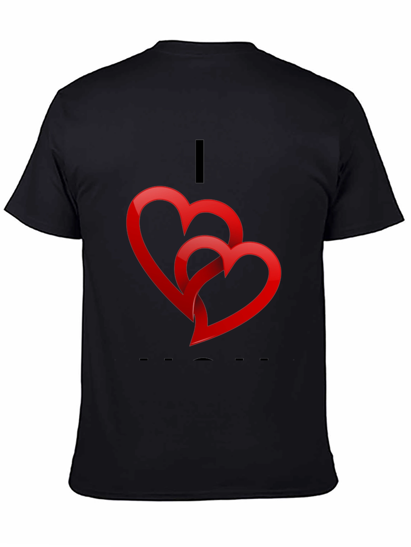 Heart Graphic Black T-Shirt - Valentines Day Ready