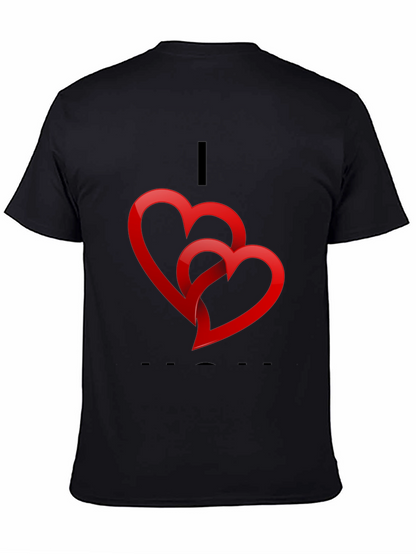 Heart Graphic Black T-Shirt - Valentines Day Ready