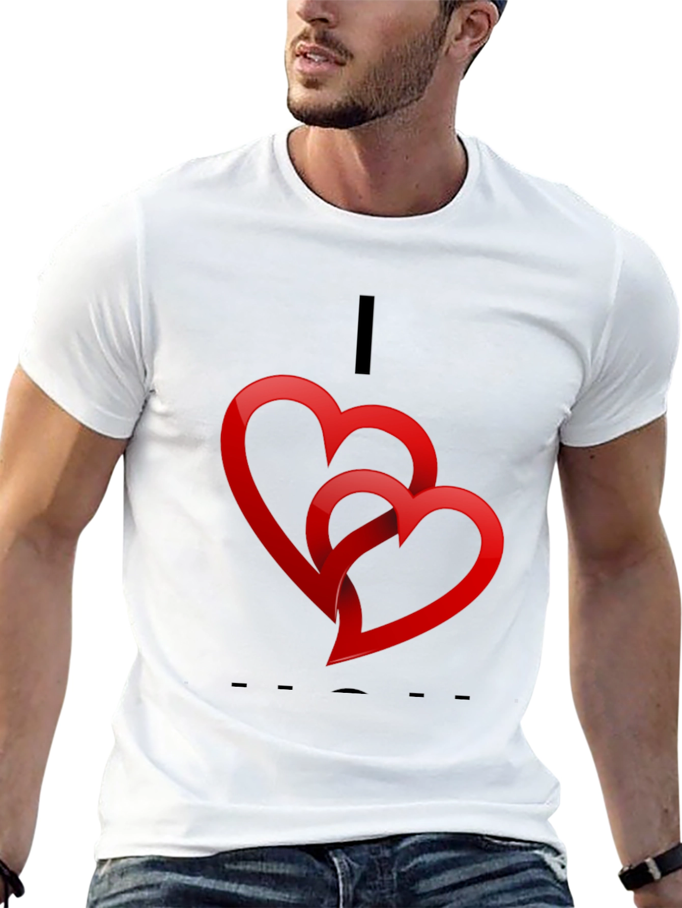 Heart Graphic Black T-Shirt - Valentines Day Ready