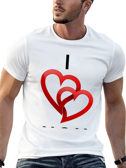 Heart Graphic Black T-Shirt - Valentines Day Ready