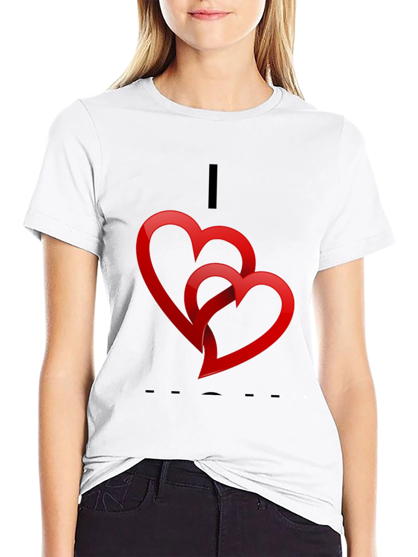 Heart Graphic Black T-Shirt - Valentines Day Ready