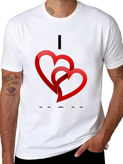 Heart Graphic Black T-Shirt - Valentines Day Ready