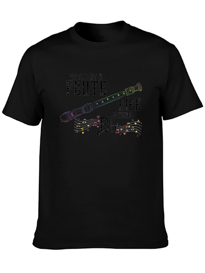 Flute Life Graphic T-Shirt - Music Lover Tee