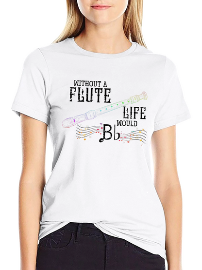 Flute Life Graphic T-Shirt - Music Lover Tee