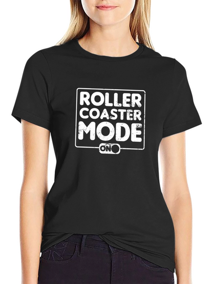 Roller Coaster Mode On Black Tee