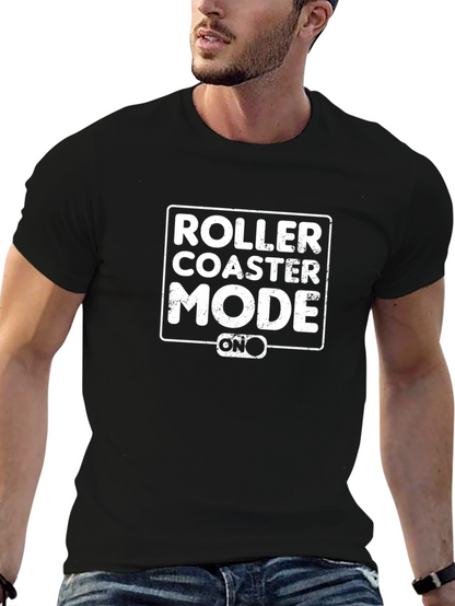 Roller Coaster Mode On Black Tee