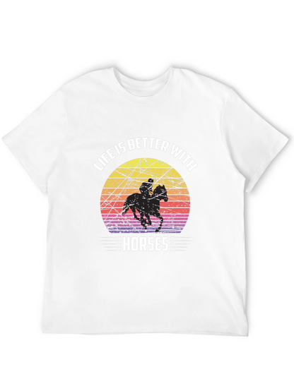 Life is Better with Horses Graphic T-Shirt