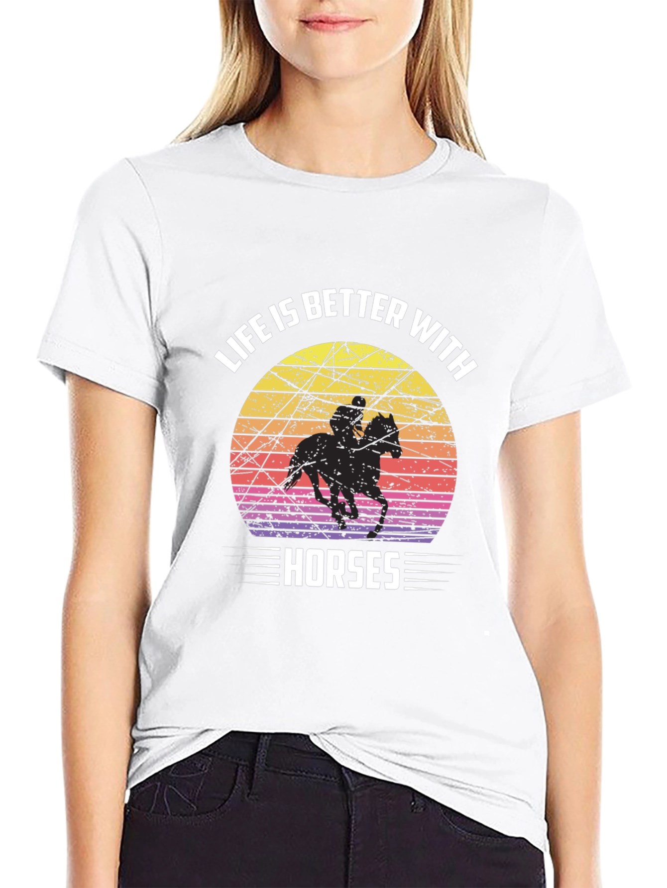 Life is Better with Horses Graphic T-Shirt