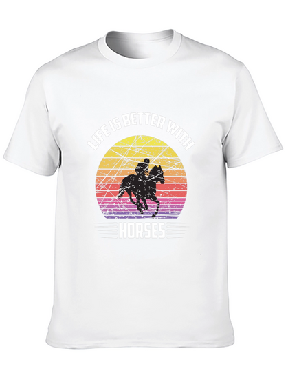 Life is Better with Horses Graphic T-Shirt