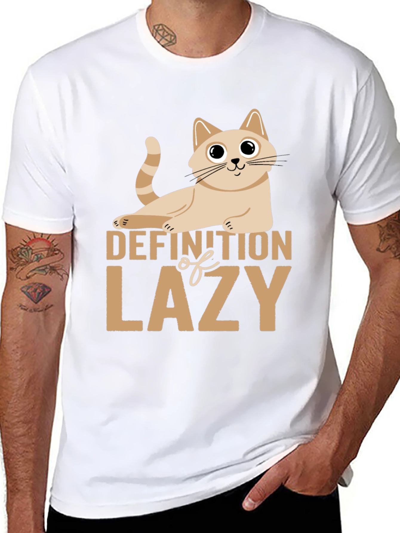 Lazy Definition Cat T-Shirt