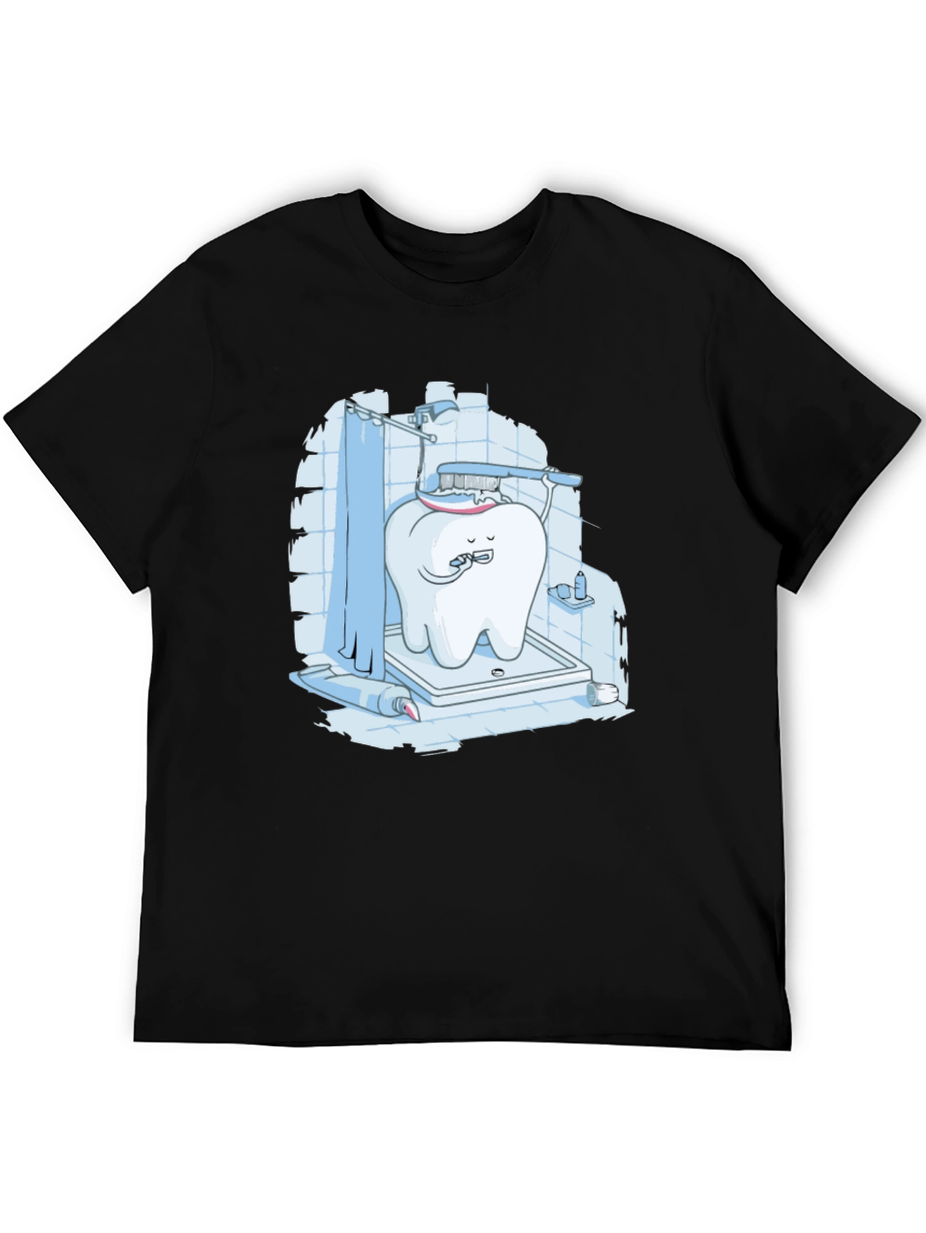Funny Tooth Brushing in Shower Graphic Tee