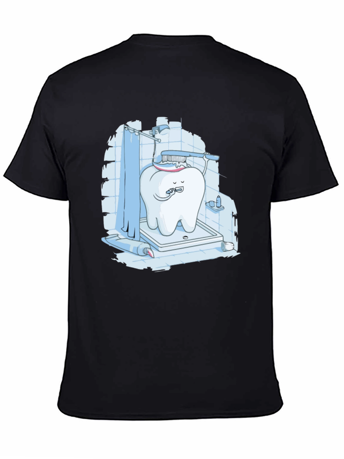 Funny Tooth Brushing in Shower Graphic Tee