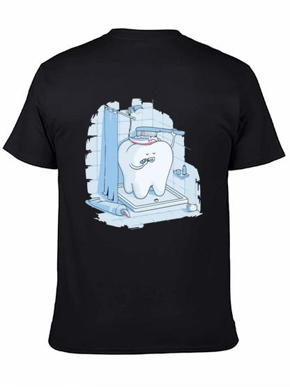 Funny Tooth Brushing in Shower Graphic Tee