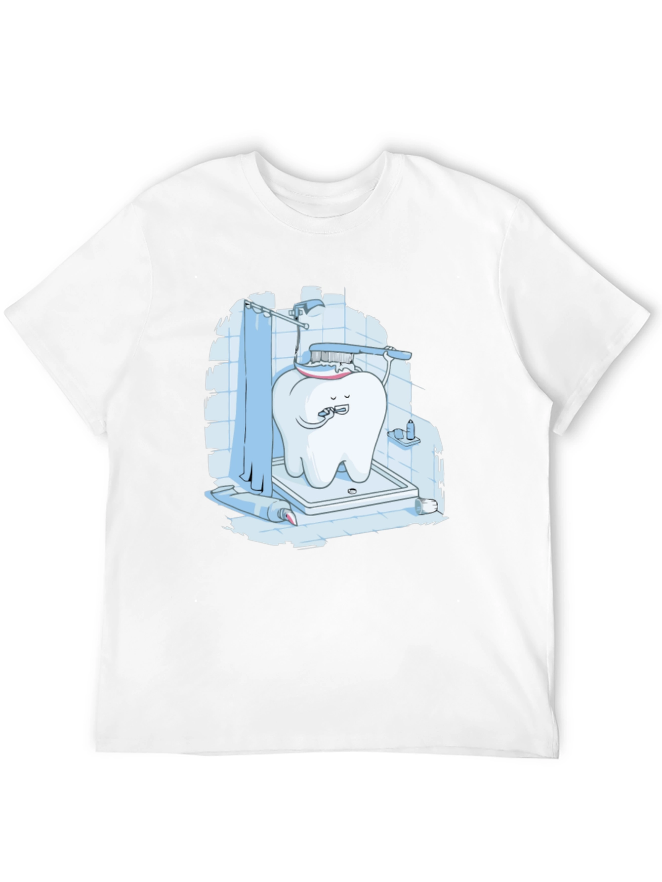 Funny Tooth Brushing in Shower Graphic Tee