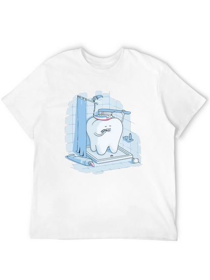 Funny Tooth Brushing in Shower Graphic Tee