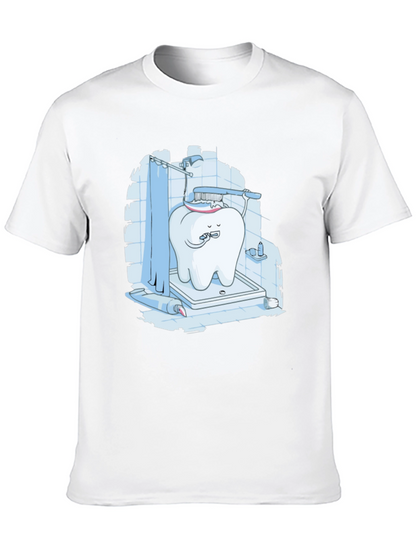 Funny Tooth Brushing in Shower Graphic Tee