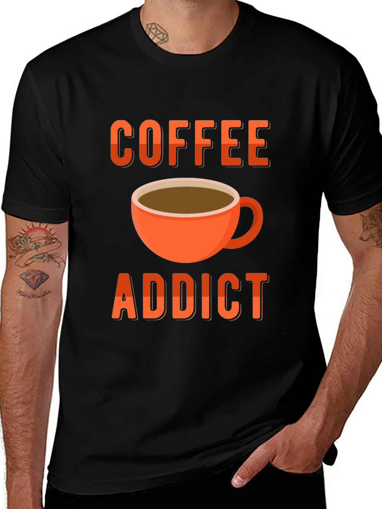 Coffee Addict T-Shirt - Black Graphic Tee