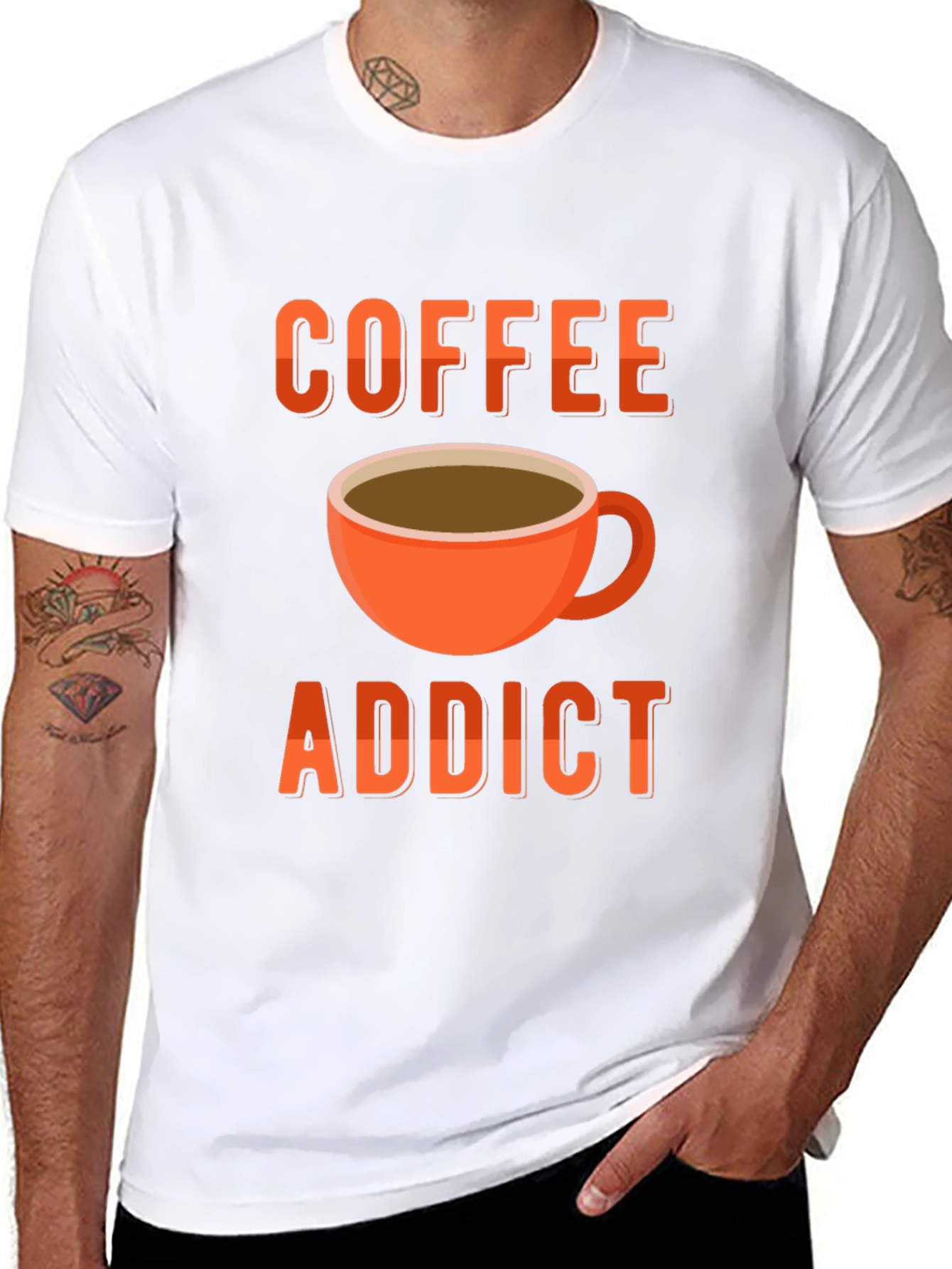 Coffee Addict T-Shirt - Black Graphic Tee
