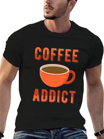 Coffee Addict T-Shirt - Black Graphic Tee