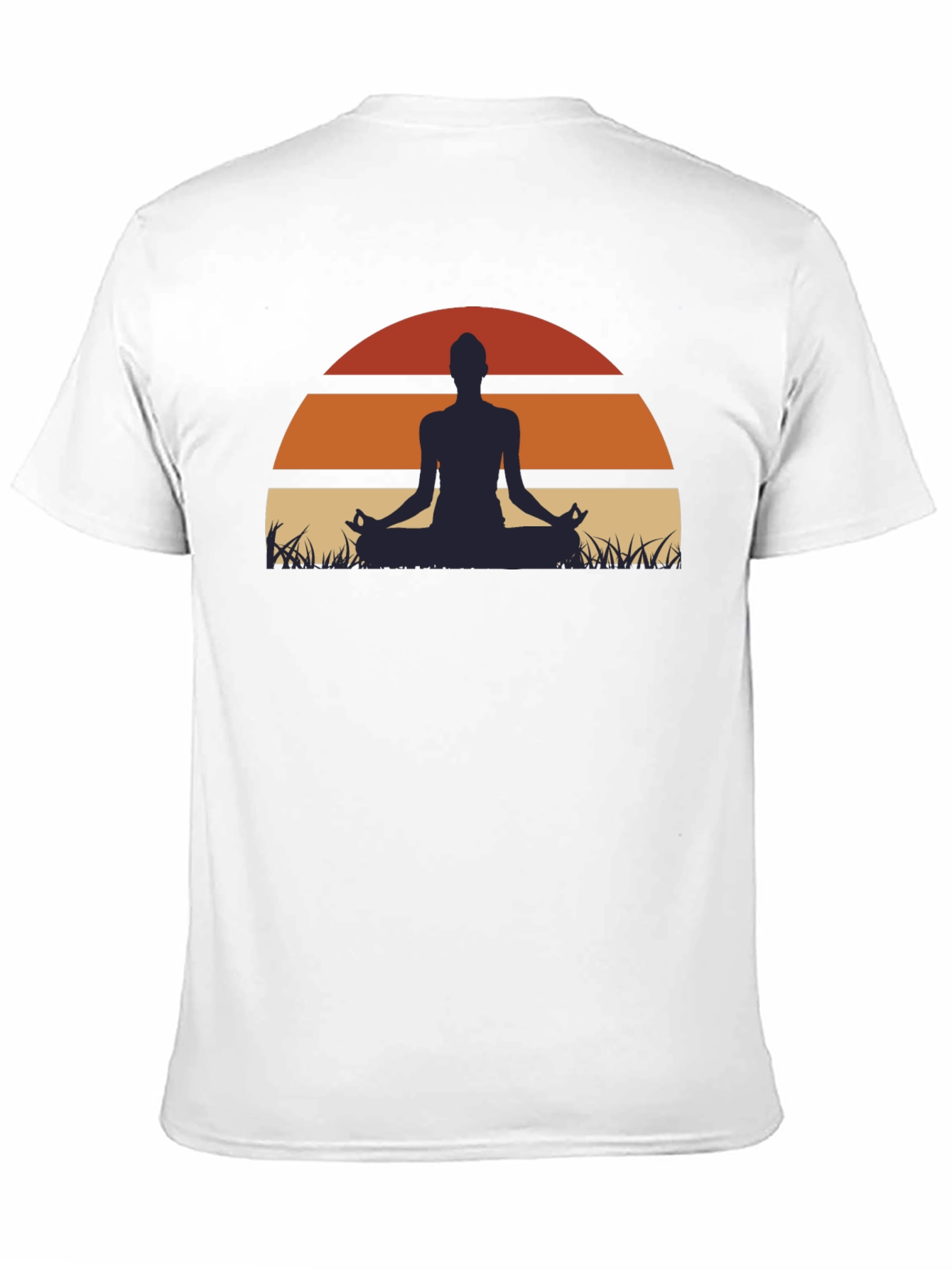 Yoga Sunset Graphic Tee - Mens Black T-Shirt