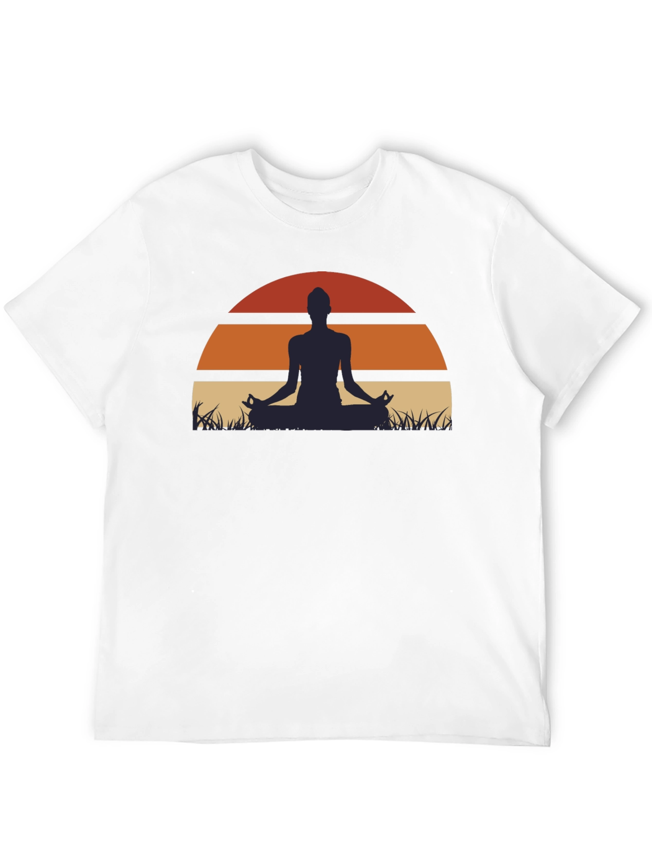 Yoga Sunset Graphic Tee - Mens Black T-Shirt