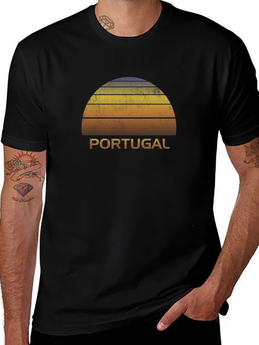 Portugal Sunset Graphic Tee - Vintage Style