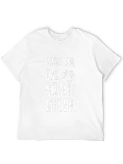 Husband Dad Coal Miner Black T-Shirt