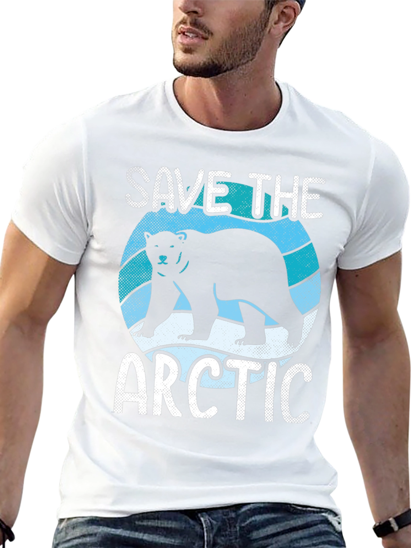 Save the Arctic Graphic T-Shirt - Black Cotton Tee
