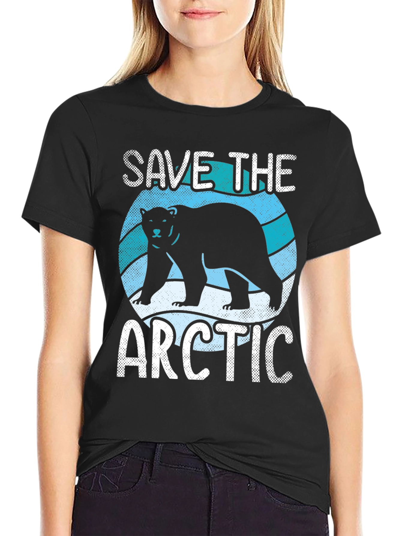 Save the Arctic Graphic T-Shirt - Black Cotton Tee