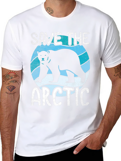Save the Arctic Graphic T-Shirt - Black Cotton Tee