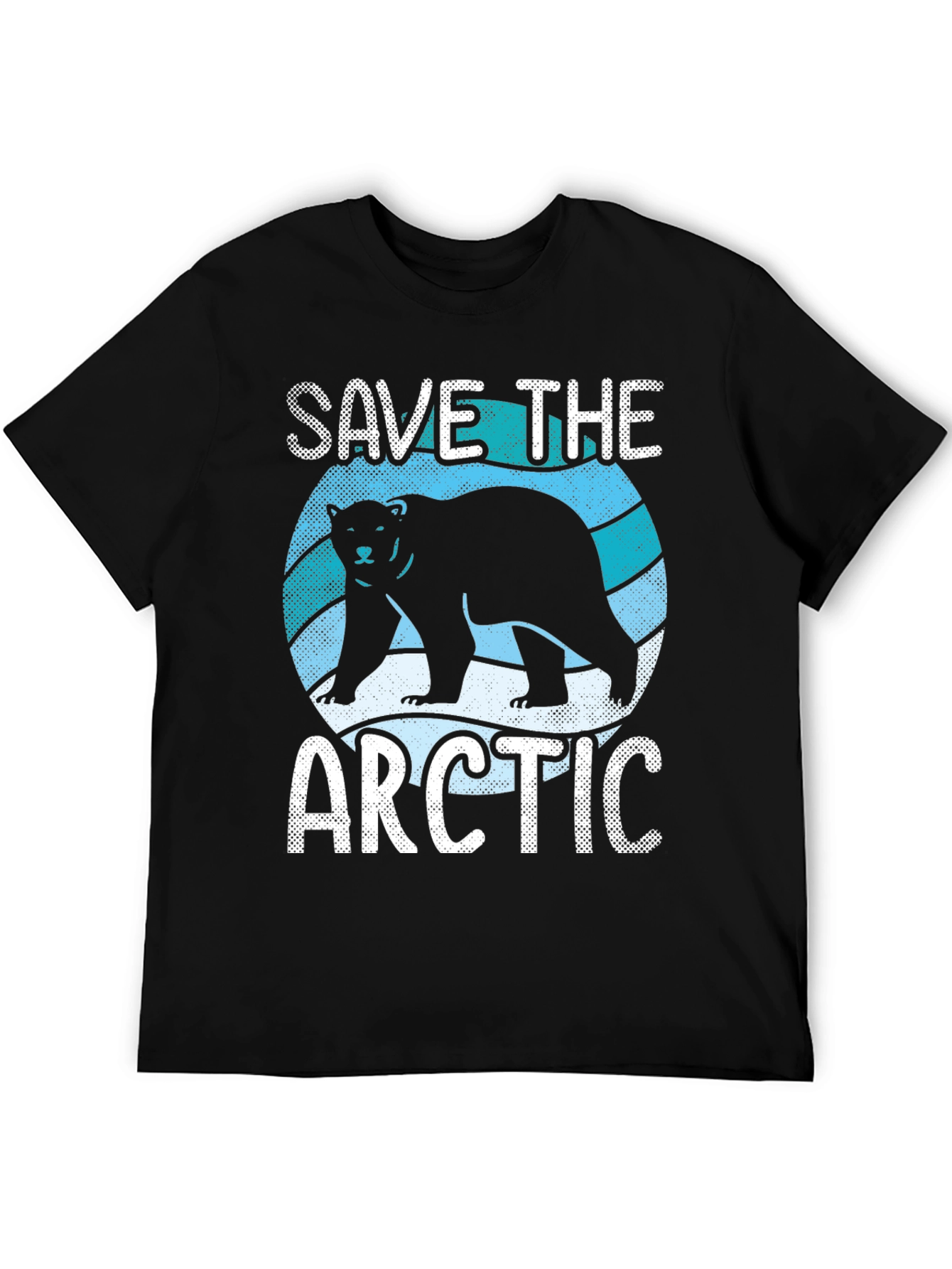 Save the Arctic Graphic T-Shirt - Black Cotton Tee