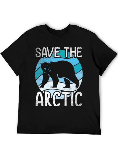 Save the Arctic Graphic T-Shirt - Black Cotton Tee