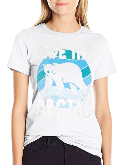 Save the Arctic Graphic T-Shirt - Black Cotton Tee
