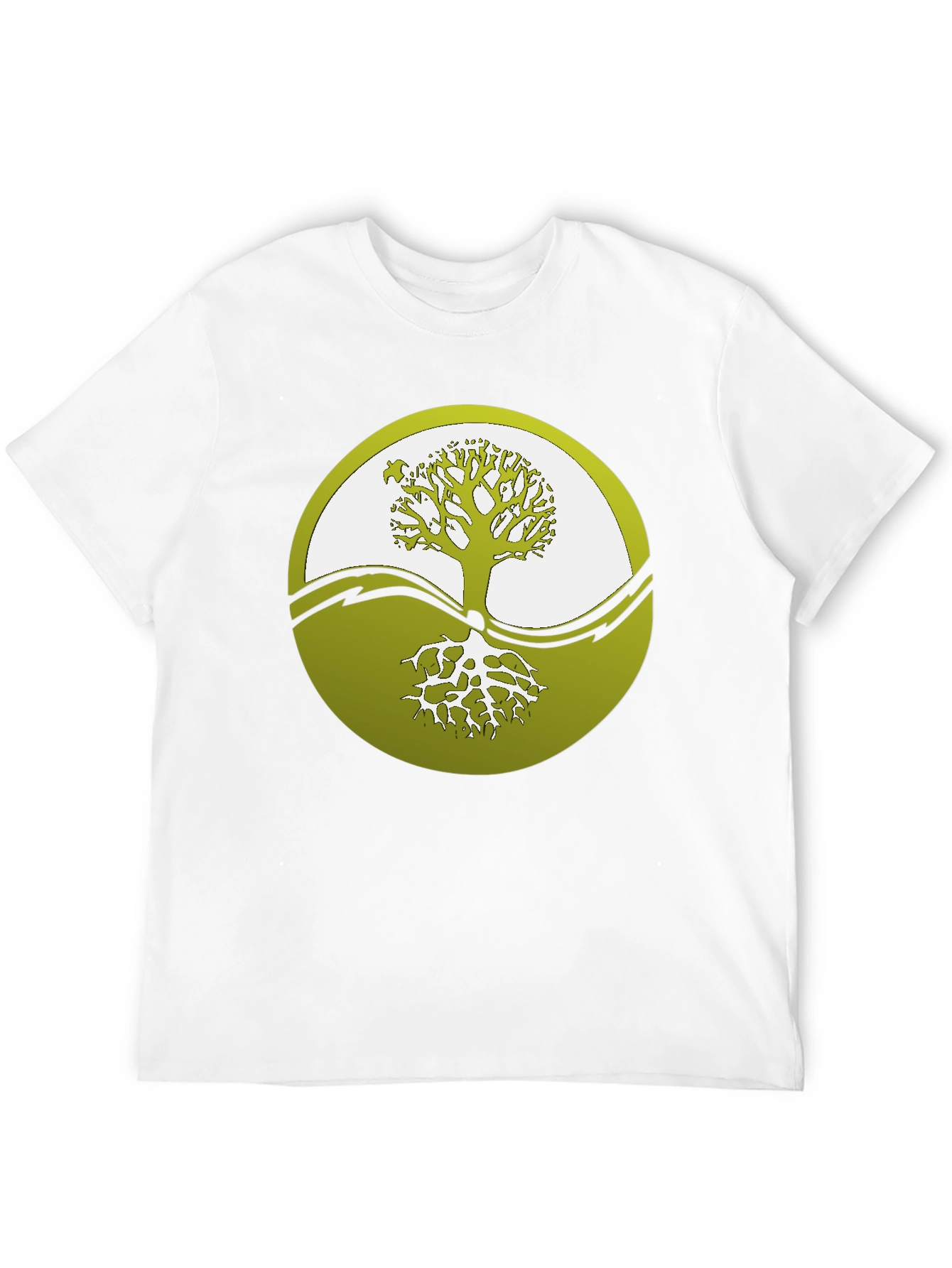 Yin Yang Tree Graphic Tee - Black
