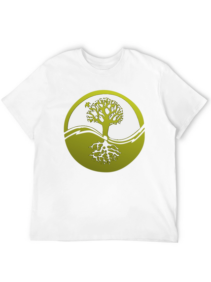 Yin Yang Tree Graphic Tee - Black
