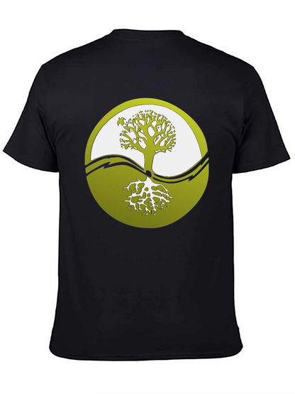 Yin Yang Tree Graphic Tee - Black