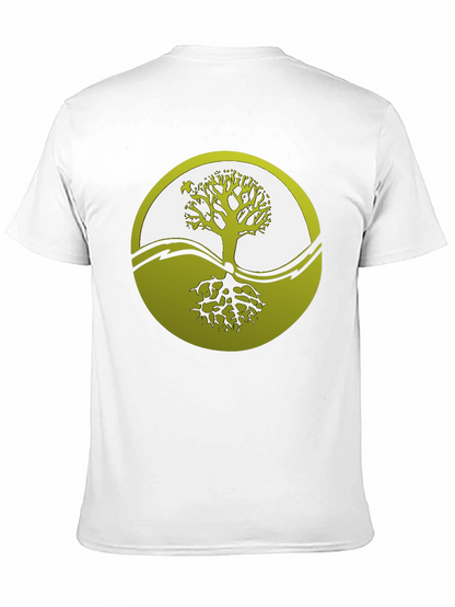 Yin Yang Tree Graphic Tee - Black