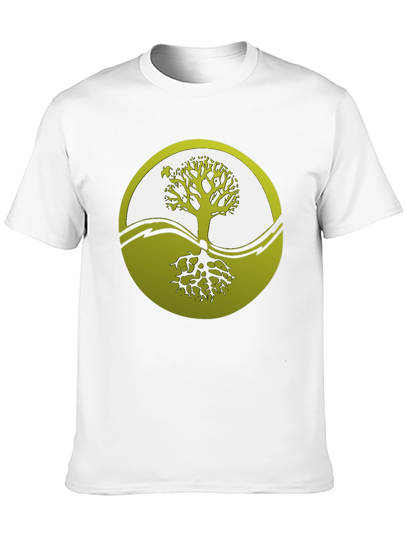 Yin Yang Tree Graphic Tee - Black