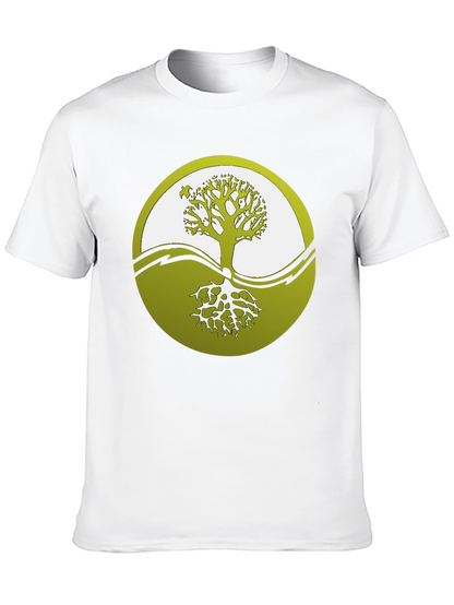 Yin Yang Tree Graphic Tee - Black