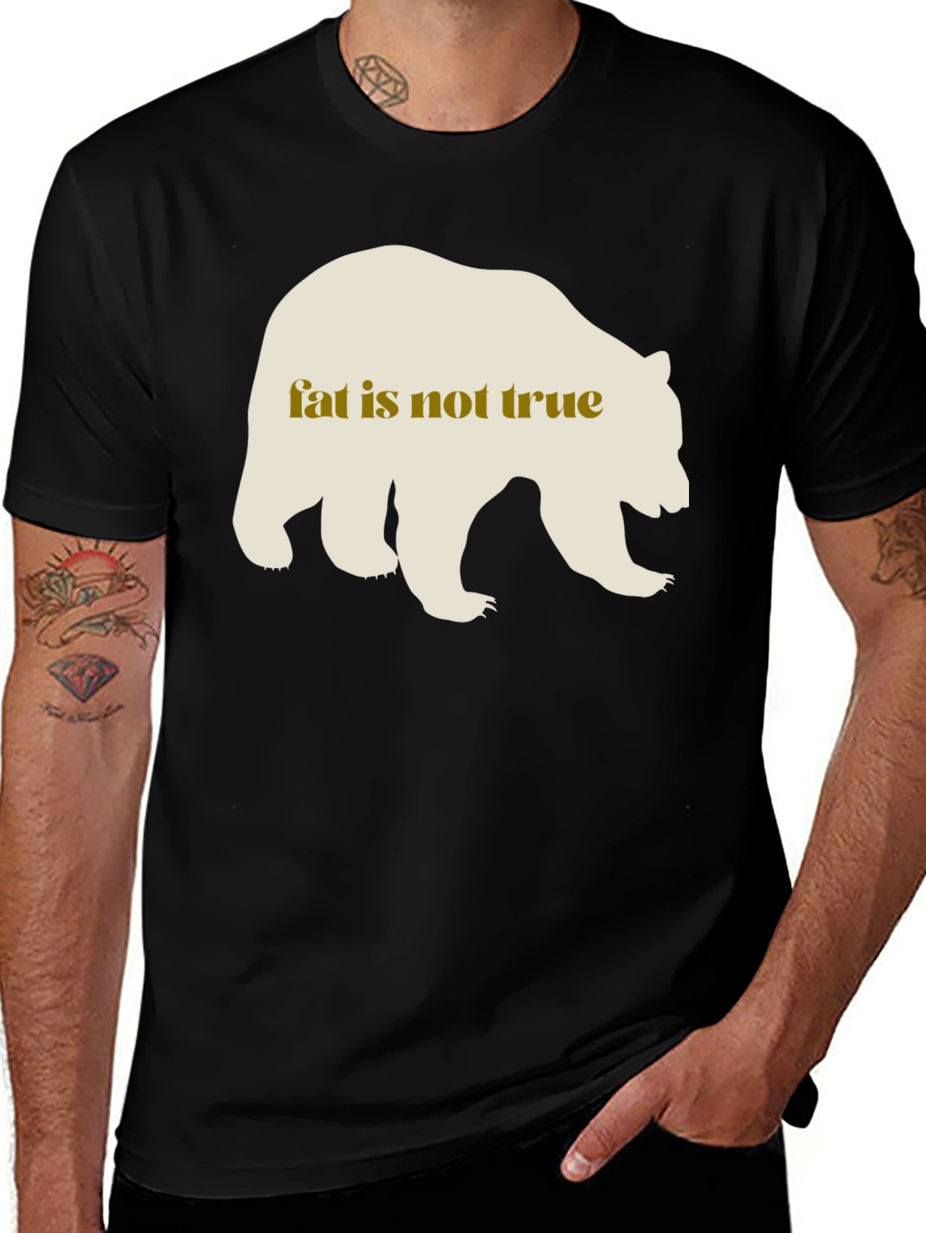 Fat Is Not True Bear Graphic Tee
