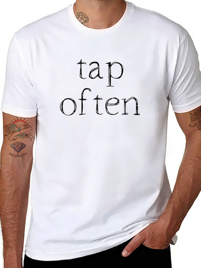 Tap Often Black T-Shirt Casual Wear