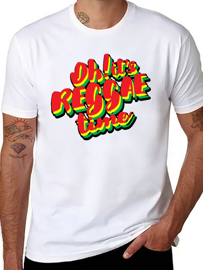 Oh! Its Reggae Time Black T-Shirt