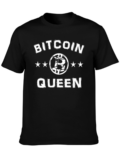 Bitcoin Queen Graphic T-Shirt - Crypto Fan Apparel